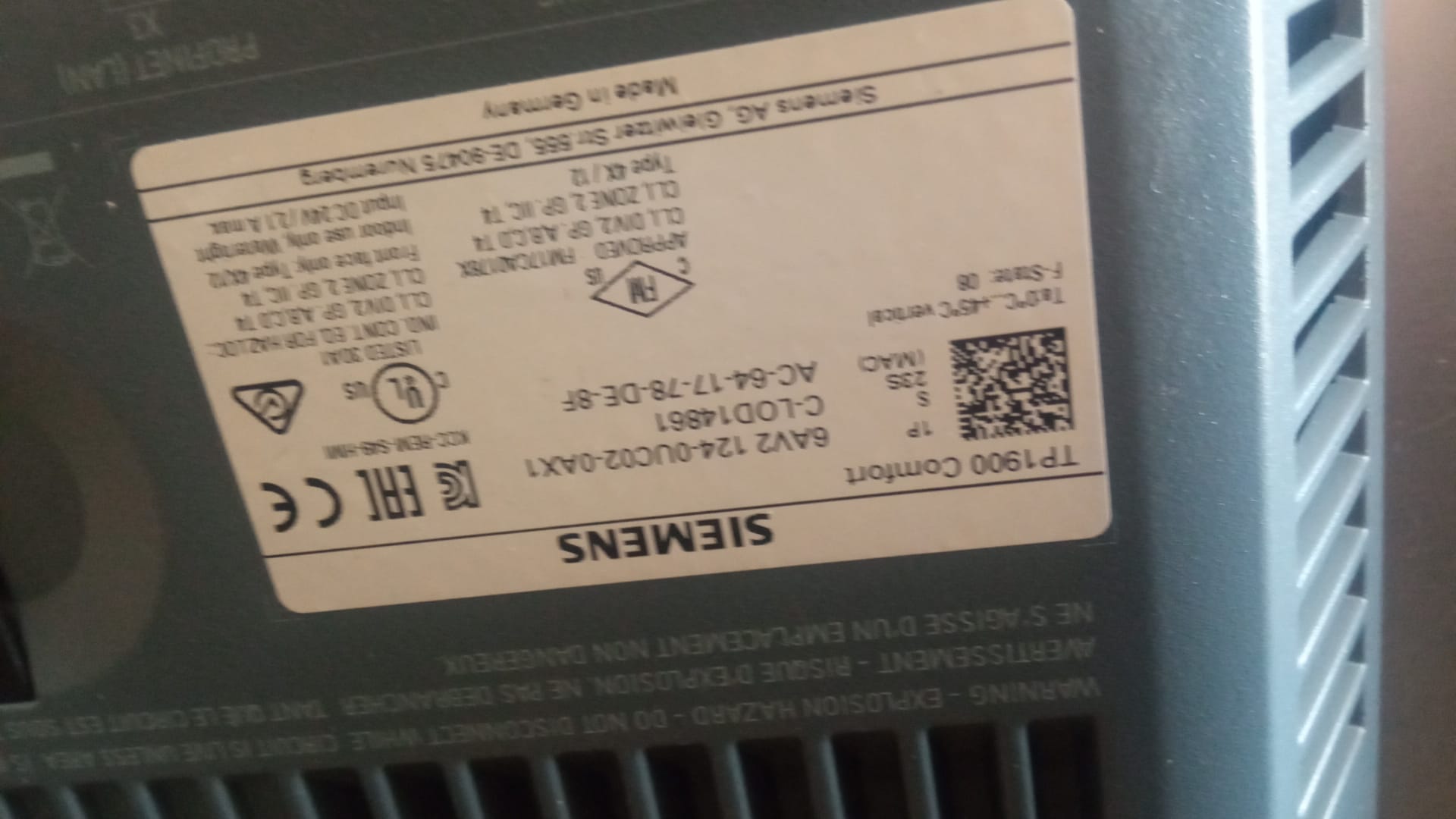 6AV2124-0UC02-0AX1 Siemens - Imagen 2